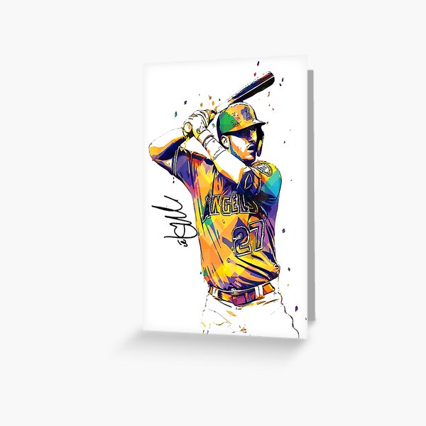 Mike Trout Jersey  Greeting Card for Sale by athleteart20