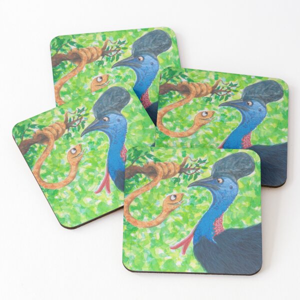 Item preview, Australian Animals CASSOWARY with TAI PAN designed and sold by MonicaArtist.