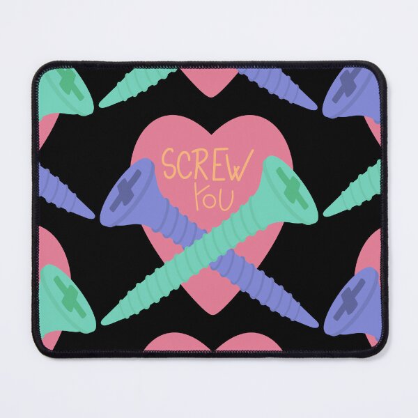 Item preview, Screw You Funny Wordplay Retro Vintage, Pink, Purple, Green pastel designed and sold by marie-inks.