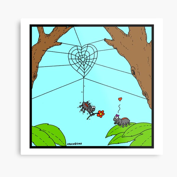 Spider Love Metal Print