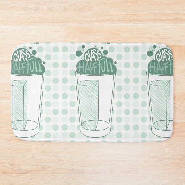 Item preview, Glass half full. Vertically. Retro Vintage Funny Pesimist desing bubbles designed and sold by marie-inks.