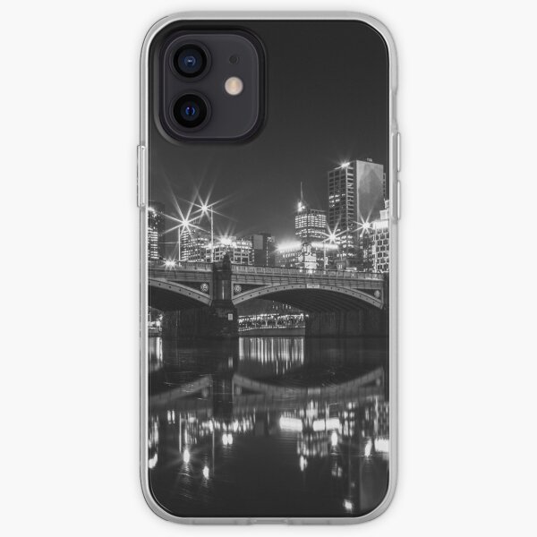 Princes bridge in BnW iPhone Soft Case