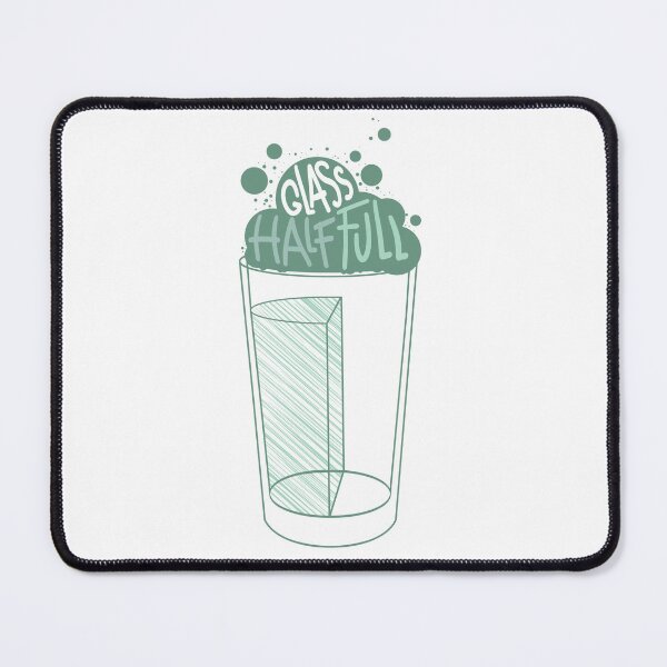Item preview, Glass half full. Vertically. Funny pesimist optimist surrealist retro vintage designed and sold by marie-inks.