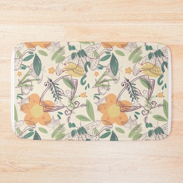 Item preview, Butterfly and flower seamless plants flowers pattern designed and sold by marie-inks.