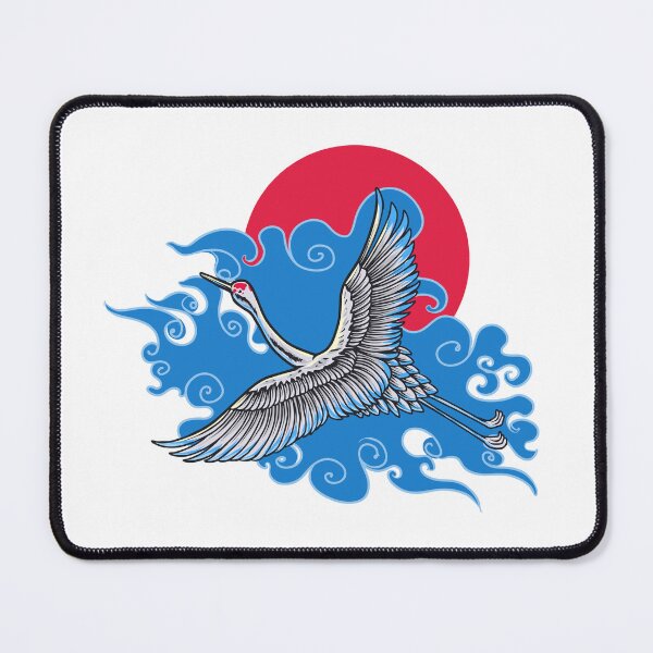 Item preview, Japanese Crane Clouds Red Sun Peace designed and sold by BakaOutfit.