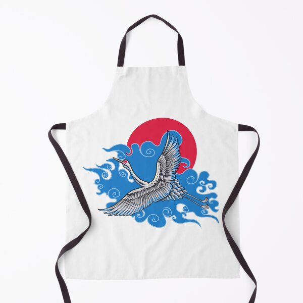 Item preview, Japanese Crane Clouds Red Sun Peace designed and sold by BakaOutfit.