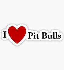 I Heart Pit Bulls Sticker