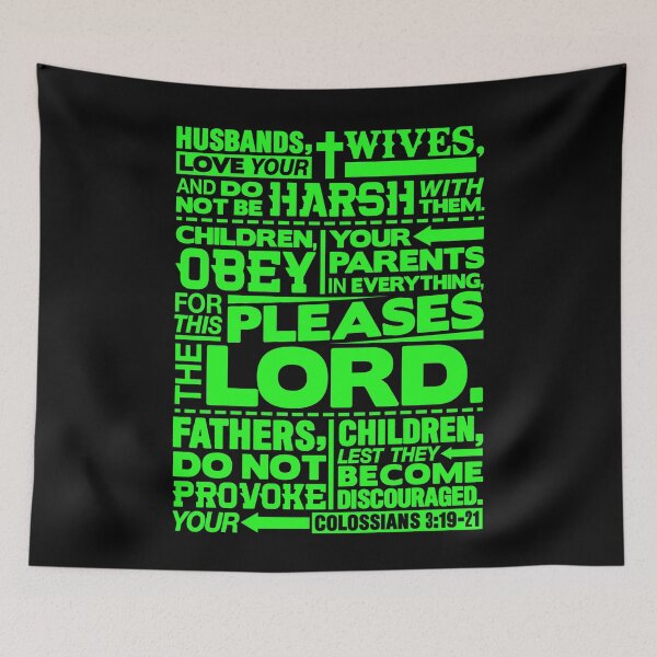 Item preview, Colossians 3:19-21 Happy Family designed and sold by plushism.