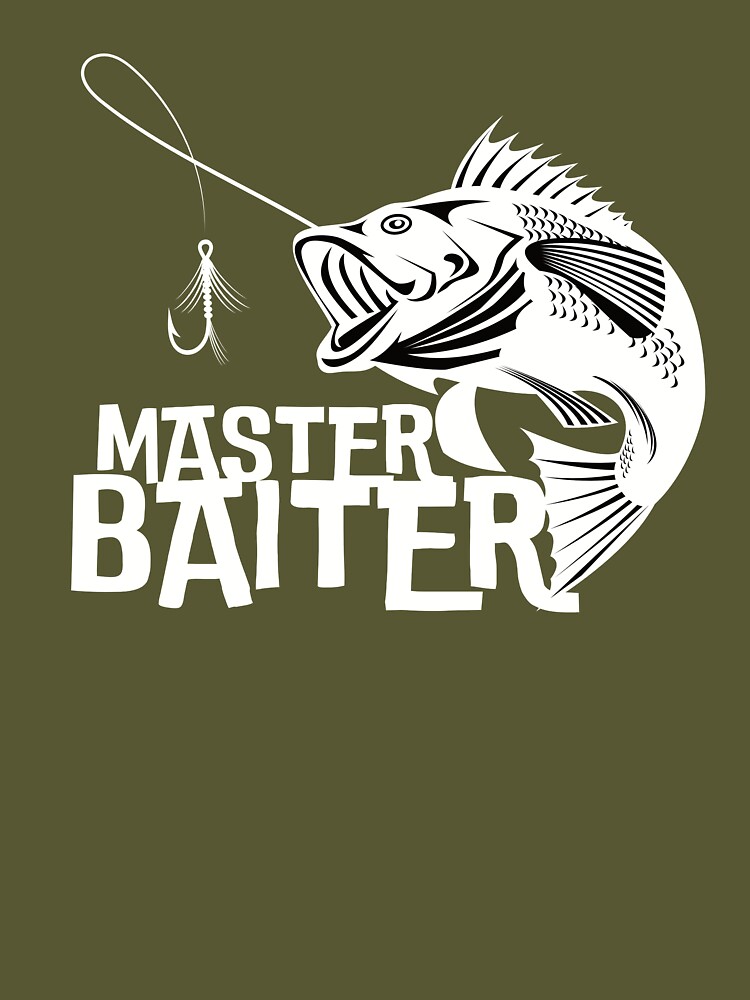 Men's Funny Fishing, Best Master Baiter Vintage Tshirt Design, Fishing Gifts  For Men Essential T-Shirt for Sale by calalassy