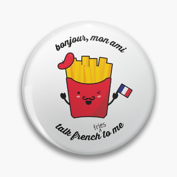 Item preview, Kawaii French Fries: Bonjour, mon ami, talk French (fries) to me designed and sold by Happy Puppy Print On Demand.