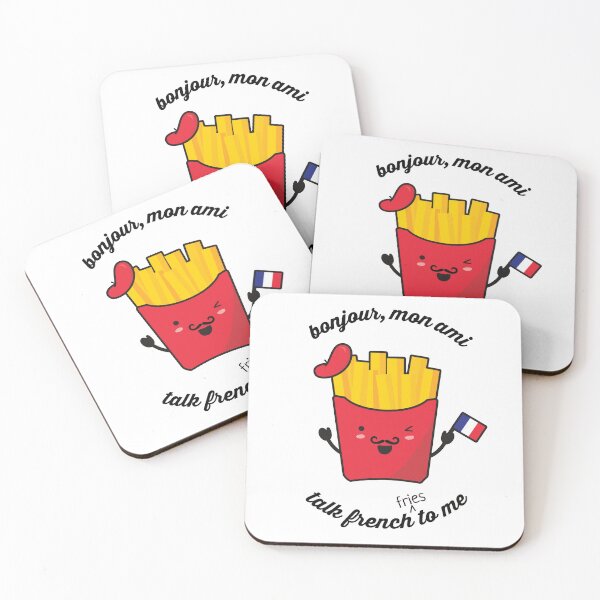 Item preview, Kawaii French Fries: Bonjour, mon ami, talk French (fries) to me designed and sold by Happy Puppy Print On Demand.
