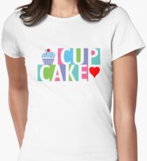 Cupcake love pink 4 Women's Fitted T-Shirt