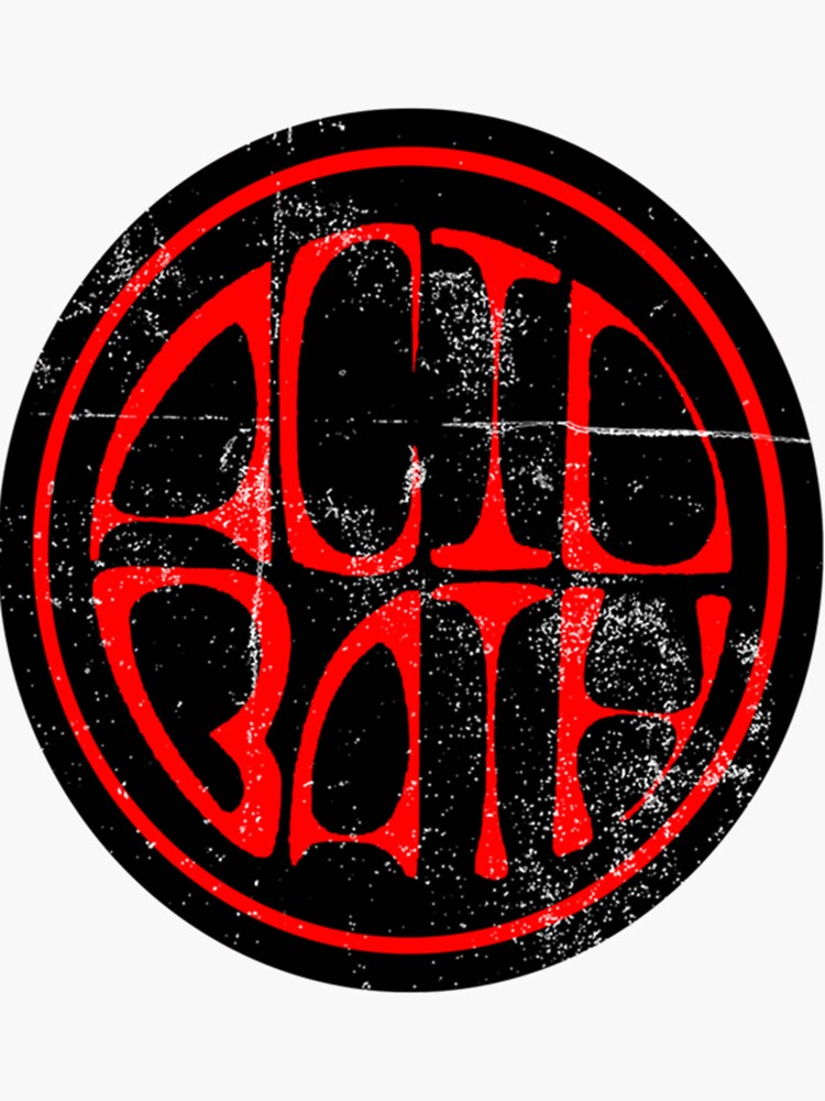 "Acid Bath Band Circle Logo" Sticker by HukoGozza Redbubble