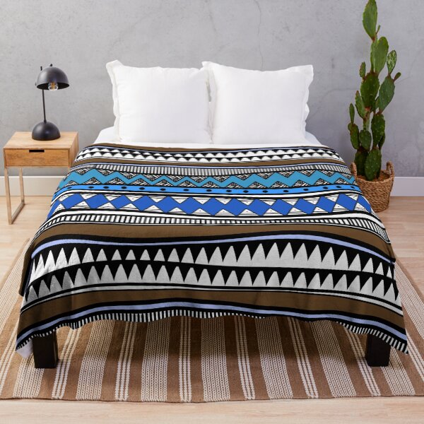 Artikelvorschau, Retro Colors Tribal - Ein abstraktes Design in blau und brauntönen entworfen und verkauft von velisani.