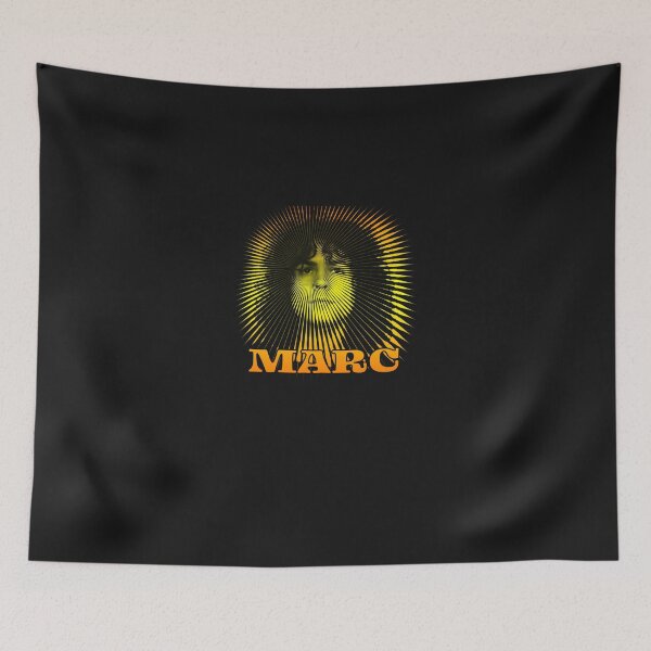 Artikelvorschau, Marc Bolan im T-Shirt mit goldenen Strahlen entworfen und verkauft von AndreMink.