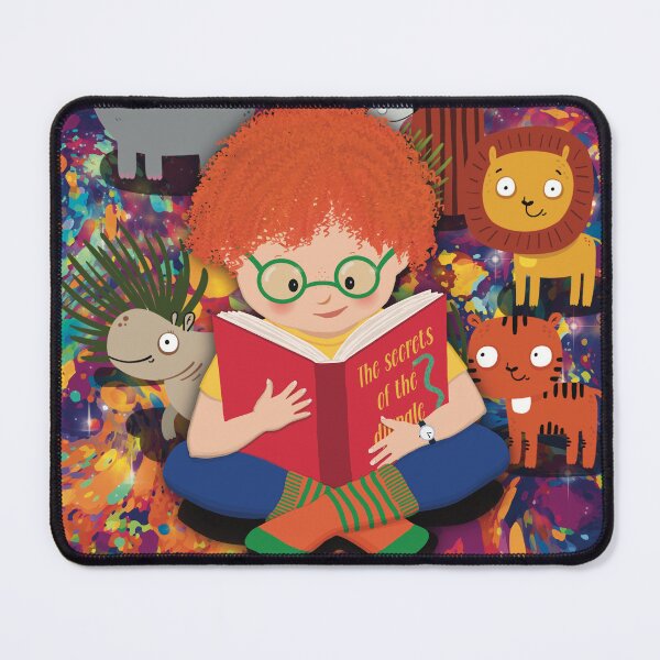Item preview, Books give your fantasy wings. The boy is totally focused on the story in the book. Fantasy background. designed and sold by marina63.