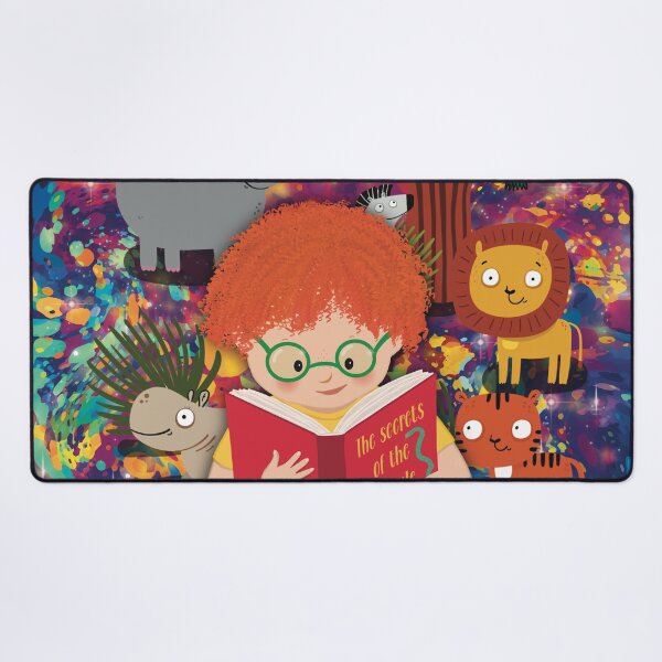 Item preview, Books give your fantasy wings. The boy is totally focused on the story in the book. Fantasy background. designed and sold by marina63.