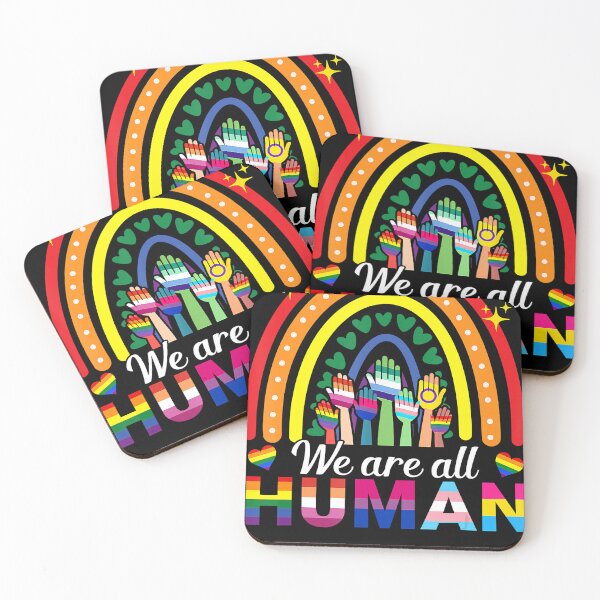 Item preview, We Are All Human Pride Ally LGBT Flag Gay Pride Month designed and sold by JonathanJeffrey.