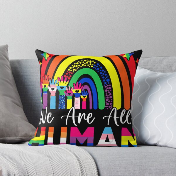 Item preview, We Are All Human Pride Ally Rainbow Ribbon LGBT Flag Gay designed and sold by Michaelmansr572.