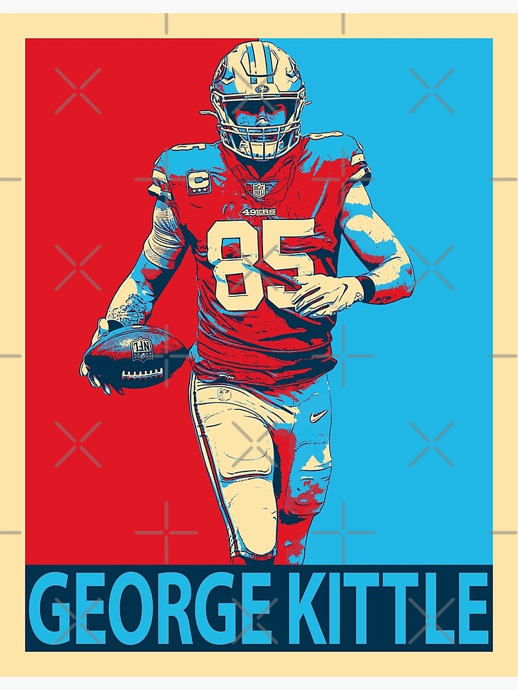 George Kittle Football Paper Poster 49ers - George Kittle - Hoodie