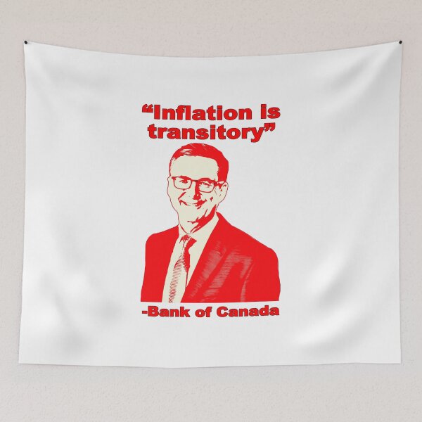 Item preview, Inflation is Transitory - Tiff Macklem, Bank of Canada designed and sold by Signs for Dark Times.