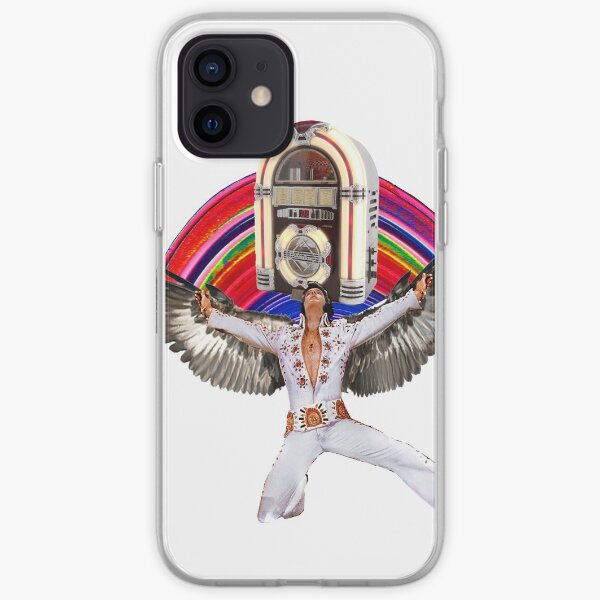 Elvis Brings Forth the Jukebox from the Rainbow in His Magnificent Wings iPhone Soft Case