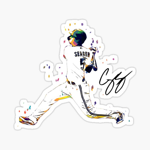 corey seager jersey number Sticker for Sale by madisonsummey