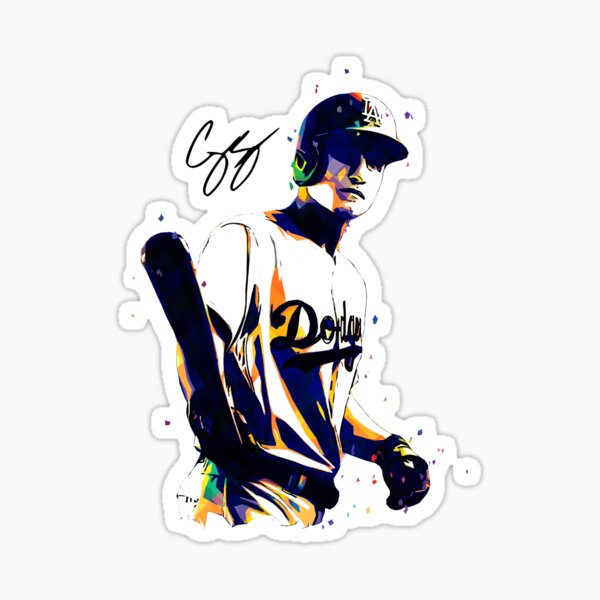 corey seager jersey number Sticker for Sale by madisonsummey