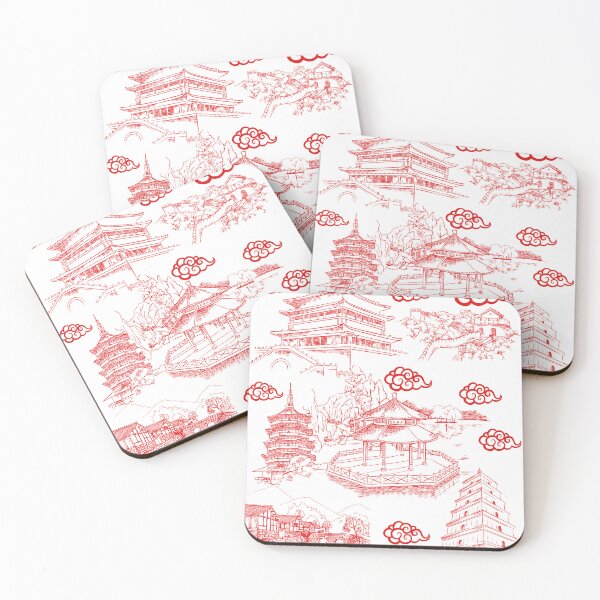 Item preview, red Willow Ancient Ming China designed and sold by selfesteeem.