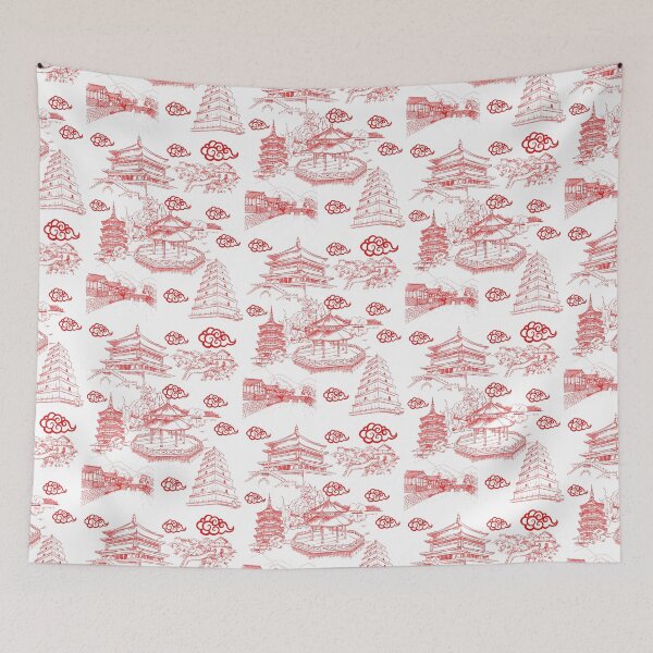 Item preview, red Willow Ancient Ming China designed and sold by selfesteeem.