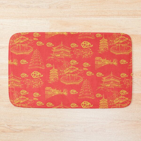 Item preview, red and yellow Willow Ancient Ming China designed and sold by selfesteeem.
