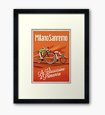 Lámina enmarcada Arte ciclismo retro Milan San Remo