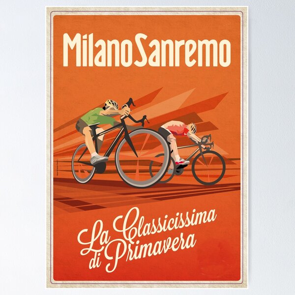 Item preview, Retro Milan San Remo cycling art designed and sold by SFDesignstudio.