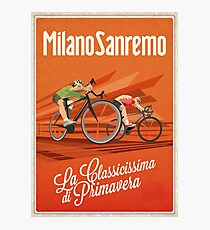 Retro Milan San Remo cycling art Photographic Print