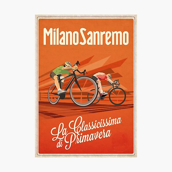 Item preview, Retro Milan San Remo cycling art designed and sold by SFDesignstudio.