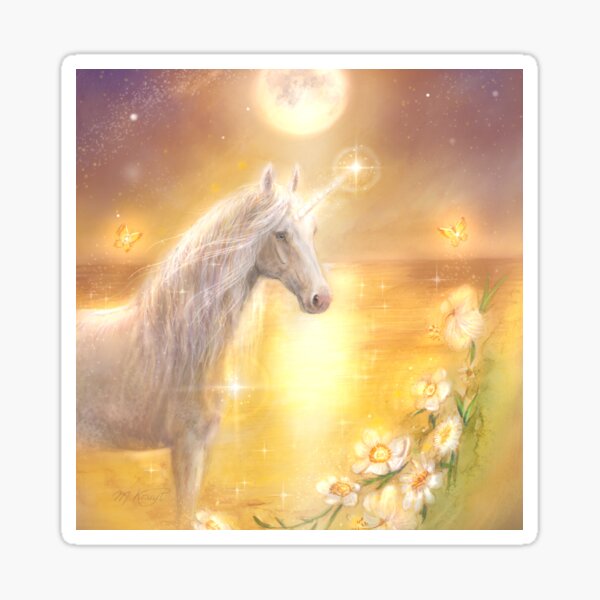 Unicorn - Golden pool of christ light Sticker