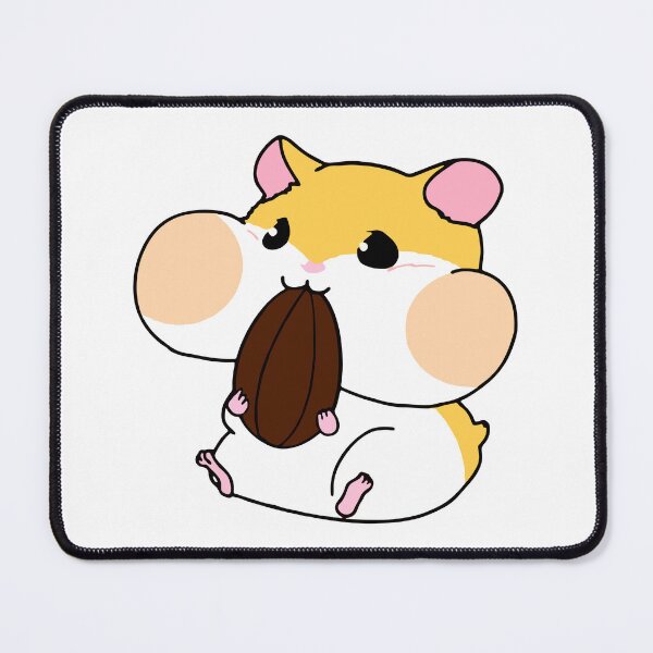 Item preview, Kawaii Hamster Eating Almond designed and sold by FerrenSmall.