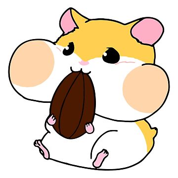 Kawaii Hamster Eating Almond Poster for Sale by FerrenSmall Redbubble