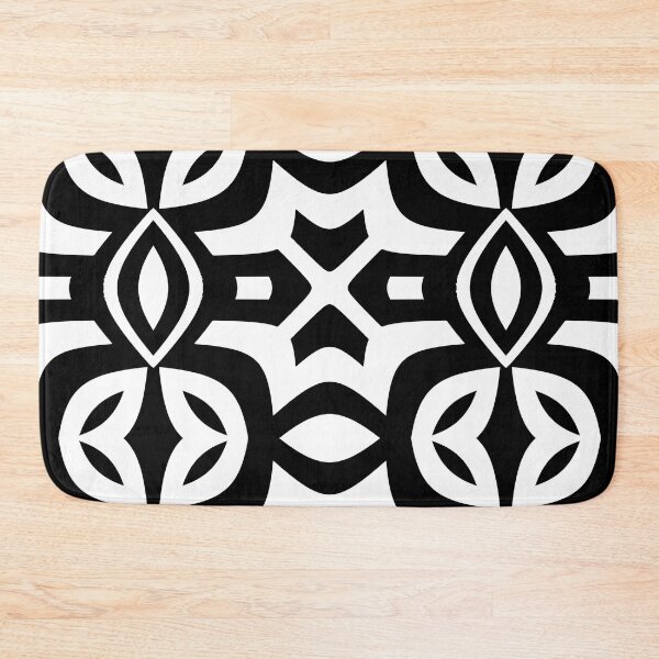 Item preview, WHITE OVER BLACK ABSTRACT SYMETRIC TRIBAL ASTRAL FACE ART  designed and sold by Ralek.