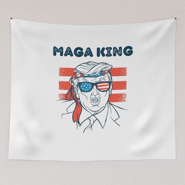 Item preview, MAGA King ULTRA MAGA American Flag designed and sold by wrinkledhippie.