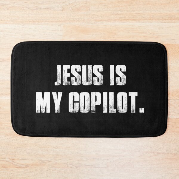 Item preview, Vintage Jesus is My Co pilot White Bold Typography designed and sold by garniturex.