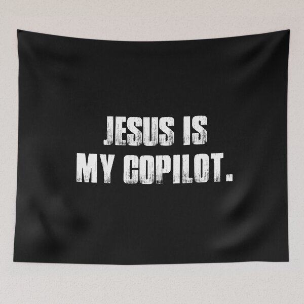 Item preview, Vintage Jesus is My Co pilot White Bold Typography designed and sold by garniturex.