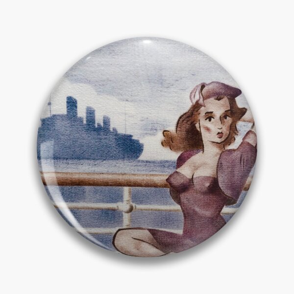Item preview, WorldTravelerGal & QueenMary - stencil on fabric (reproduction) designed and sold by twerky07.