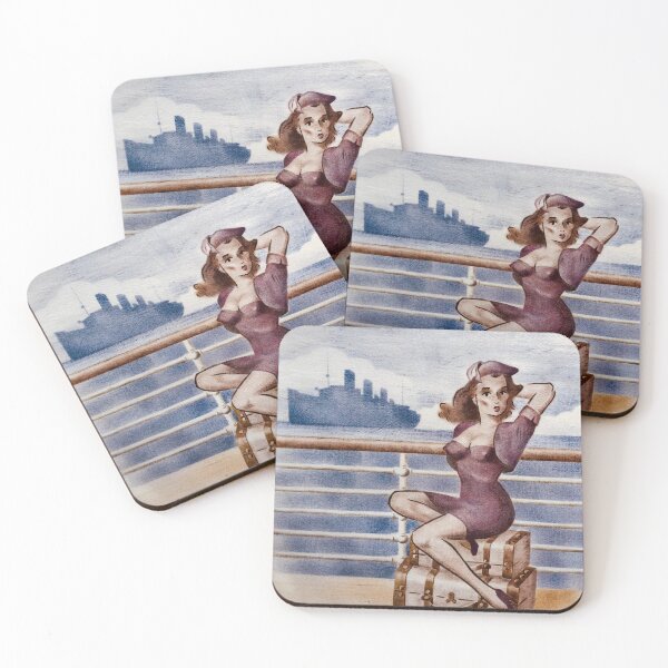 Item preview, WorldTravelerGal & QueenMary - stencil on fabric (reproduction) designed and sold by twerky07.
