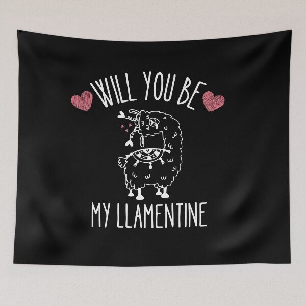 Item preview, Will you be my Llamentine designed and sold by Thetruemo.