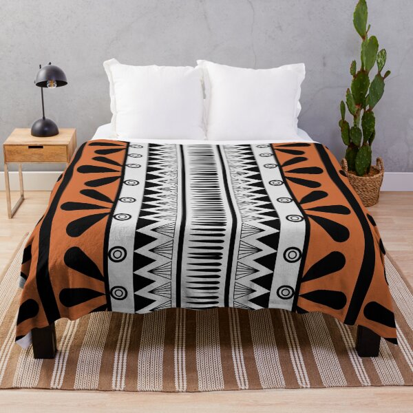 Item preview, Tribal Ethnic Pattern - pattern in orange and black designed and sold by velisani.