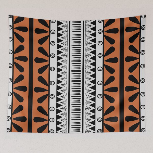 Item preview, Tribal Ethnic Pattern - pattern in orange and black designed and sold by velisani.