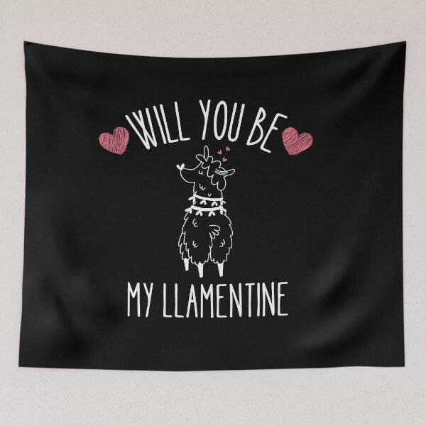 Item preview, Will you be my Llamentine designed and sold by Thetruemo.