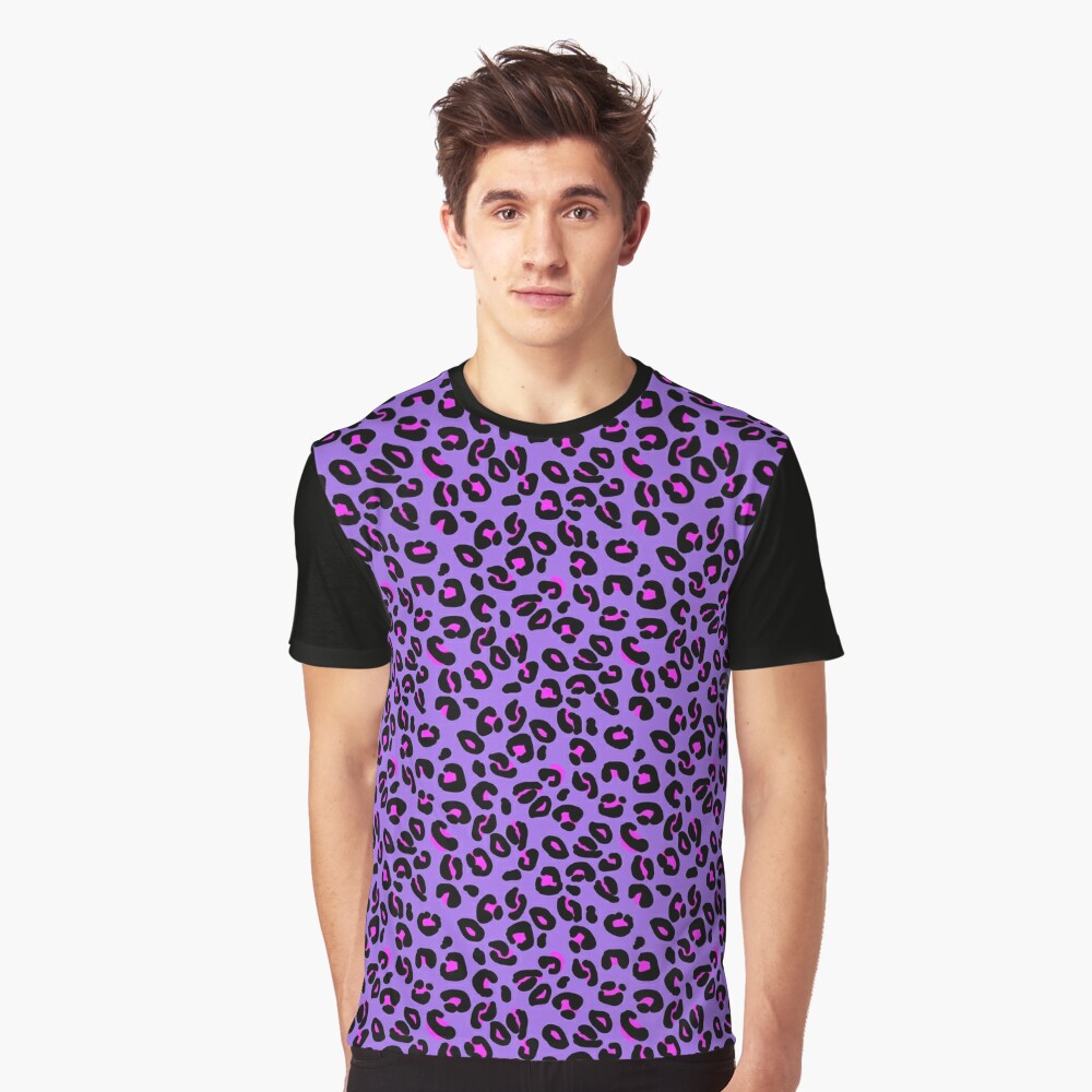 Download "Bright Purple Leopard Spots Animal Print Pattern" T-shirt ...