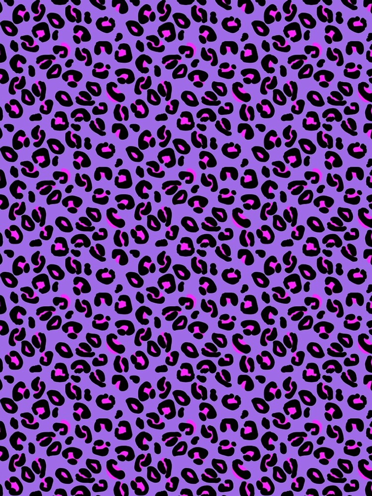 Bright Purple Leopard Spots Animal Print Pattern by podartist